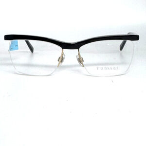 Trussardi Eyeglasses Frames TR 12511 Black Half Rim Black 54-16-135 H17038‎
